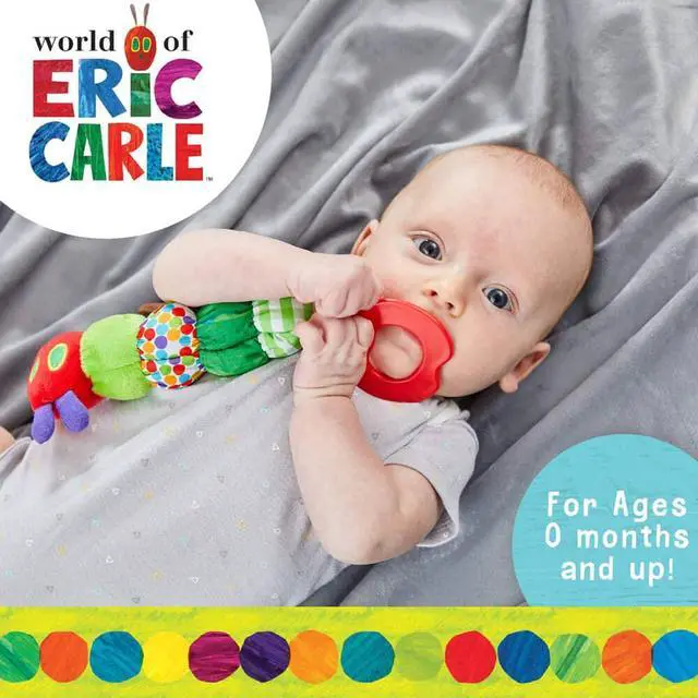 Alt view image 4 of 6 - Teether Rattle, World of Eric Carle The Very Hungry Caterpillar Teething Toy for Babies, Multi