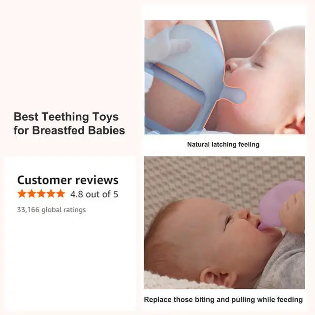 Alt view image 4 of 7 - Smily Mia Baby Teething Toys for 0-6Months, Penguin Teethers for Babies 3-6Months | Hand Teether for 0-6M |Teething Mittens for Teething Relief, Baby Pacifier |New Born Essentials, 2Pack