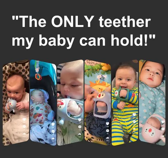Alt view image 7 of 7 - Smily Mia Baby Teething Toys for 0-6Months, Penguin Teethers for Babies 3-6Months | Hand Teether for 0-6M |Teething Mittens for Teething Relief, Baby Pacifier |New Born Essentials, 2Pack
