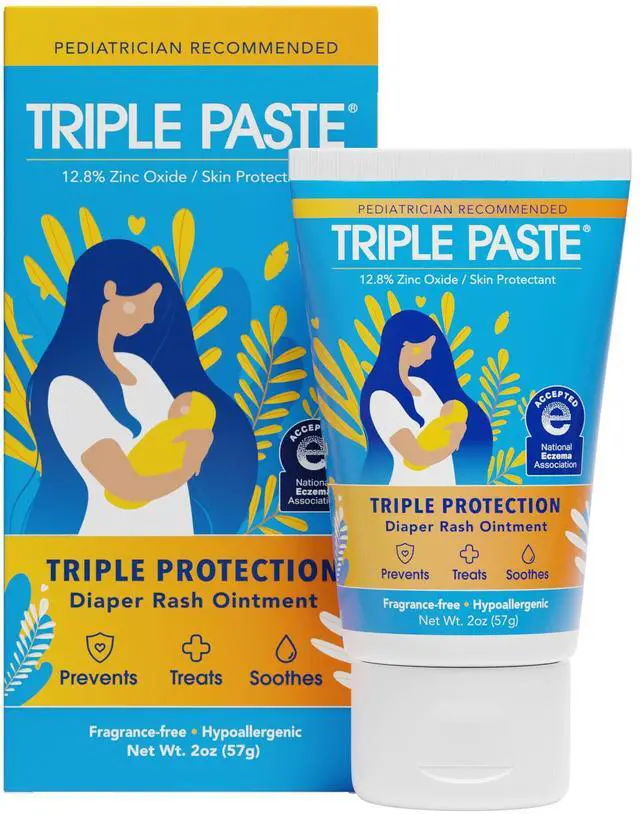 Main image of Triple Paste Diaper Rash Cream, Hypoallergenic Medicated Ointment for Babies, 2 oz, Multi, (SU-001) (Packaging May Vary)
