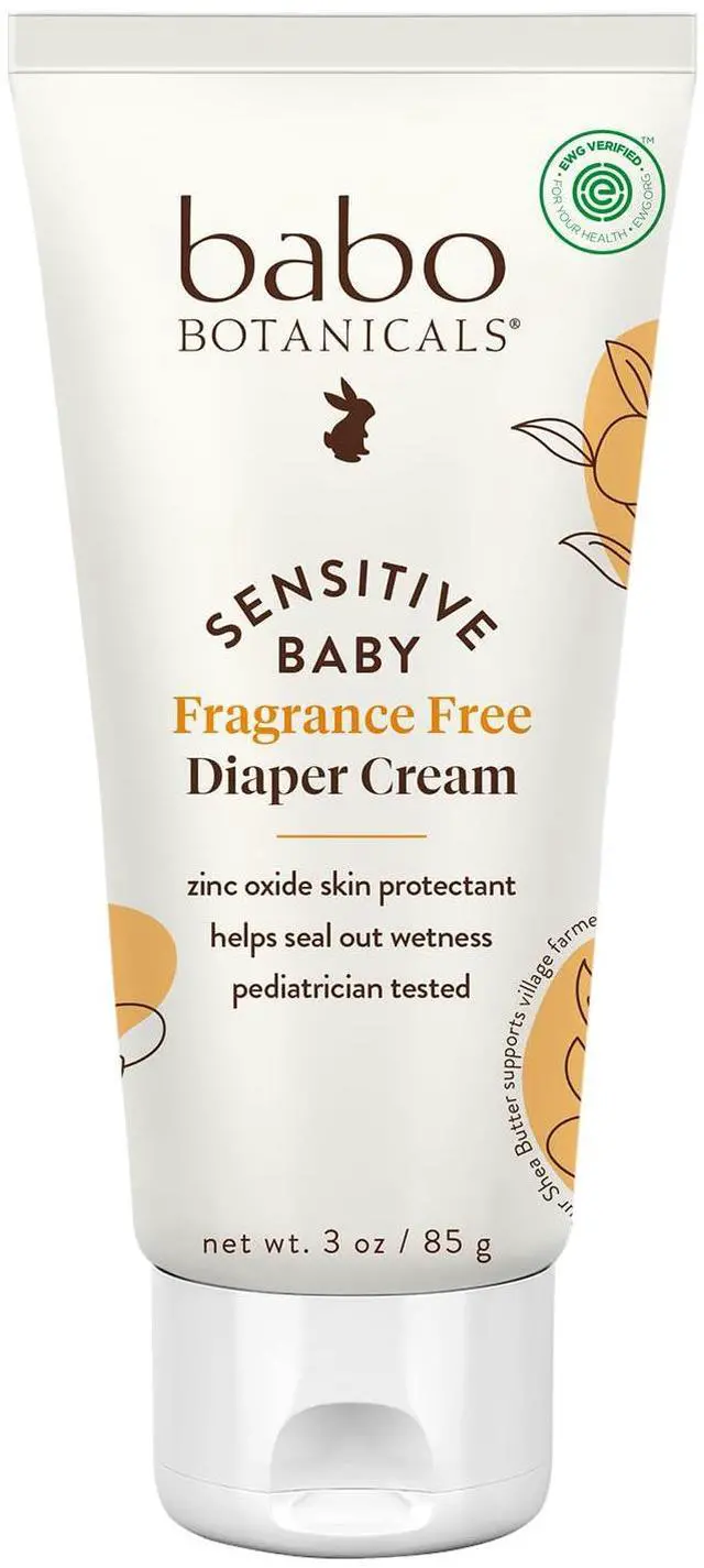 Main image of Sensitive Baby Zinc Diaper Cream With Colloidal Oatmeal, Shea and Cocoa Butter, Fragrance-Free - 3 Oz