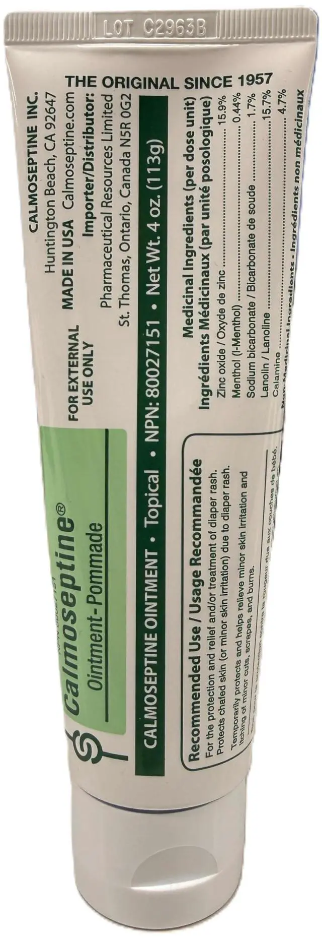 Main image of Calmoseptine Ointment by Calmoseptine for Skin irritations, Diaper Rash, Heat Rash, Insect Bites, and as a Moisture Barrier for Conditions Involving Broken Skin or rashes, 1 Count