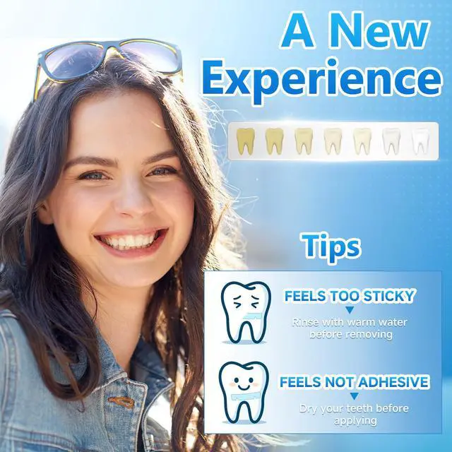 Alt view image 6 of 7 - Milumber Teeth Whitening Strips for Sensitive, 42 Strips Whitener Safe Whitestrip, Deep Stains Removal Tooth Whitening, Enamel Safe Non-Slip Dry Strip Technology for Whiter Teeth, Mint