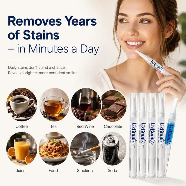 Alt view image 5 of 7 - VieBeauti Teeth Whitening Pen Kit, 35% Carbamide Peroxide Gel, 5 Pack