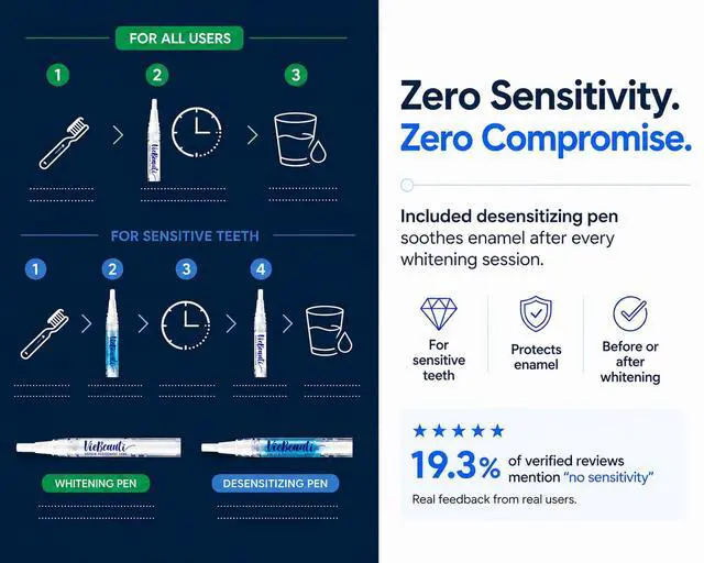 Alt view image 4 of 7 - VieBeauti Teeth Whitening Pen Kit, 35% Carbamide Peroxide Gel, 5 Pack