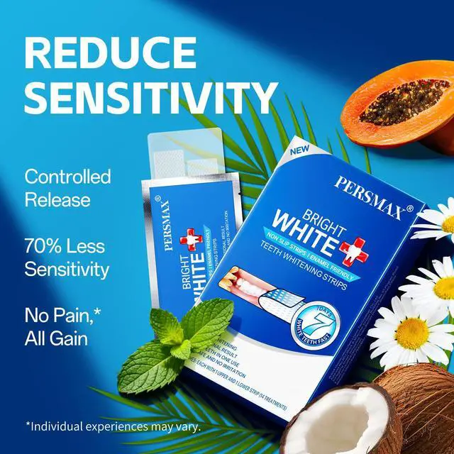 Alt view image 5 of 7 - PERSMAX Teeth Whitening Strips 14 Treatment, 28 Non-Slip Strips