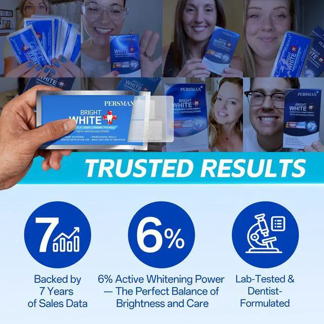 Alt view image 7 of 7 - PERSMAX Teeth Whitening Strips 14 Treatment, 28 Non-Slip Strips