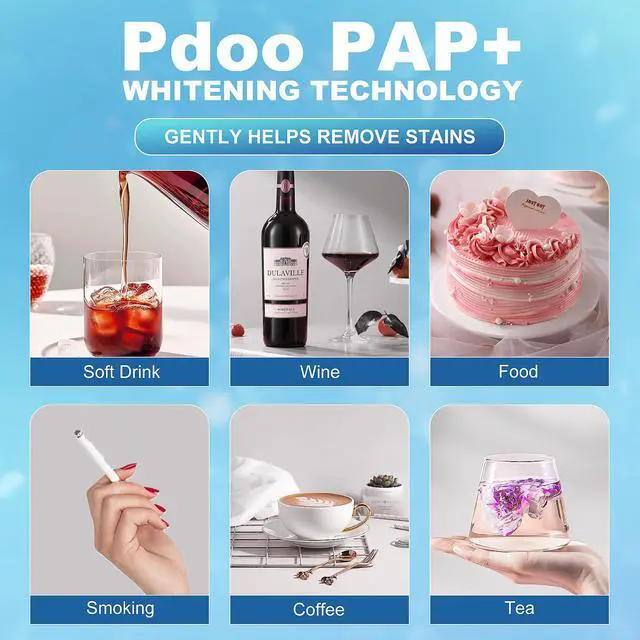 Alt view image 7 of 7 - Teeth Whitening Strip 22 Treatments - Whitening Strips for Sensitive People, Fast Remove Smoking, Coffee, Wine Stains, Teeth Brightening Kit Pack of 44 Non-Slip Strips