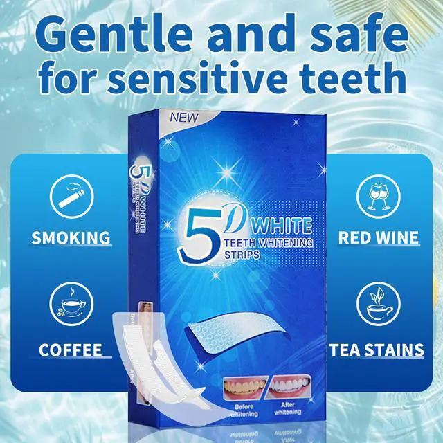 Alt view image 7 of 7 - Ceonam Teeth Whitening Stripes Whitening Kit Whitener Strap Kits for Tooth Oral Care No Sensitivity for Teeth Care 14 Pack 28 Strips (28P)
