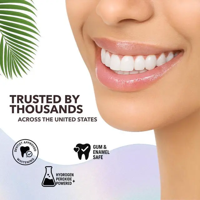 Alt view image 4 of 7 - Purli Professional Teeth Whitening Strips 9-Day Treatment Purli Whitening Strips for Sensitive People, Natural Coconut Oil, Professional Effects, Gum & Enamel Safe, Dry Strip