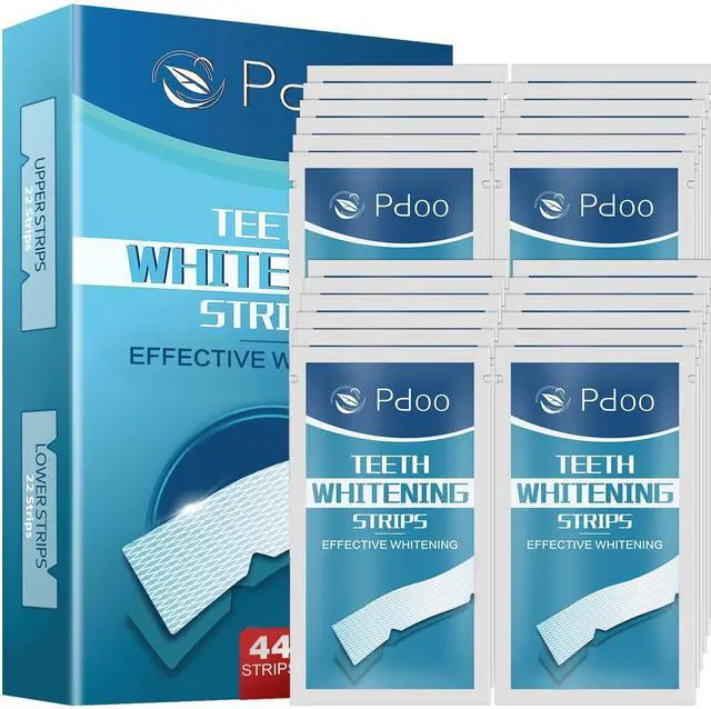 Main image of Teeth Whitening Strip 22 Treatments - Whitening Strips for Sensitive People, Fast Remove Smoking, Coffee, Wine Stains, Teeth Brightening Kit Pack of 44 Non-Slip Strips