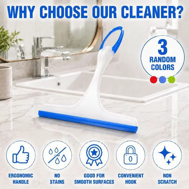 Alt view image 4 of 7 - Shower Squeegee for Glass Doors, 3pcs Bathroom Squeegee for Shower Cleaner Squeegee, Window Cleaning Squeegee Glass Shower Door for Car Window Wiper Mirror Windshield