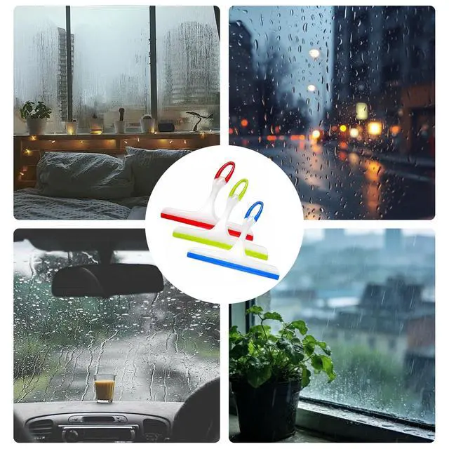 Alt view image 5 of 7 - Shower Squeegee for Glass Doors, 3pcs Bathroom Squeegee for Shower Cleaner Squeegee, Window Cleaning Squeegee Glass Shower Door for Car Window Wiper Mirror Windshield