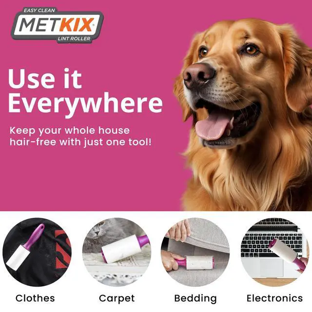 Alt view image 3 of 7 - Metkix Lint Rollers for Pet Hair Extra Sticky, Special Cover Design, Pet Hair Remover, 400 Sheets