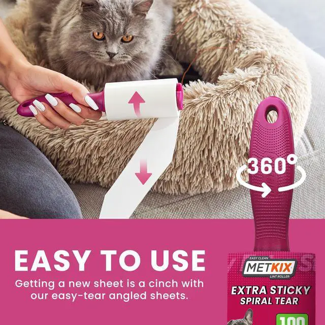 Alt view image 4 of 7 - Metkix Lint Rollers for Pet Hair Extra Sticky, Special Cover Design, Pet Hair Remover, 400 Sheets
