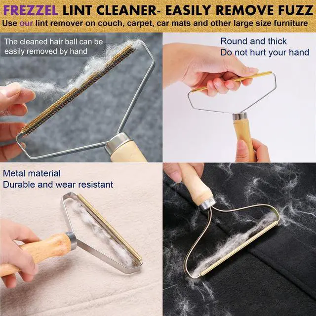 Alt view image 3 of 7 - FREZZEL Pack of 2 Pet Hair Remover, Ultimate Dog and Cat Hair Removal Tool for Couch, Carpet, Car Upholstery, Rugs, Clothes and Cashmere Coats - Proven Effectiveness with Every Swipe!