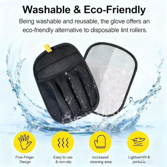 Alt view image 4 of 7 - Amouy Pet Hair Removal Glove for Cats & Dogs, 2 PCS Upgraded Five-Finger Electrostatic Pet Hair Gloves, Reusable Magic Brush Pet Hair Remover Tool for Laundry, Couch, Carpet, Car Seat