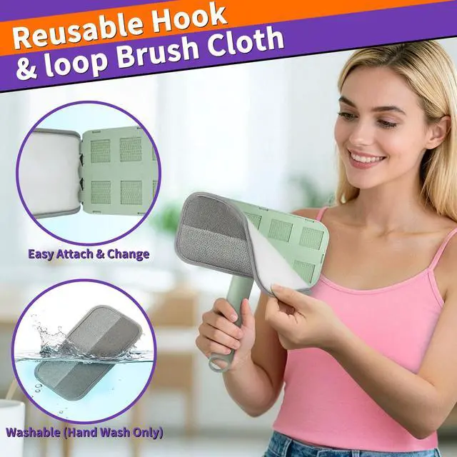 Alt view image 4 of 7 - Pet Hair Remover Reusable Lint Remover for Dog and Cat Hair Electrostatic Lint Brush Magic Pet Hair Removal Tool for Clothes, Couch, Carpet, Car, Rugs, Bedding, Fabric Furniture