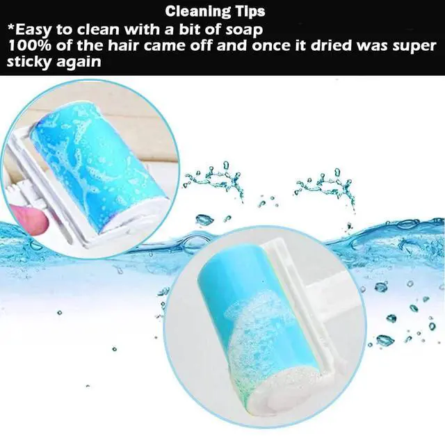 Alt view image 3 of 5 - Sticky Lint Roller 3 Pack, Reusable Washable Lint Roller Pet Hair Remover Include Large and Small Size Cleaner for Clothes, Pet Hairs, Carseats