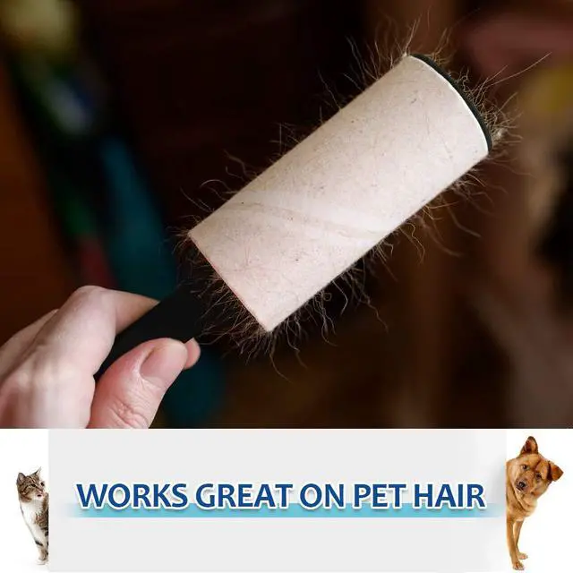 Alt view image 3 of 7 - skytogether Lint Rollers for Pet Hair Extra Sticky, Dog Cat Pet Hair Remover Couch Lint Roller Travel Size Lint Remover for Clothes, 2 Reusable Handles+8 Lint Roller Refills Pack, 512 Sheets Total