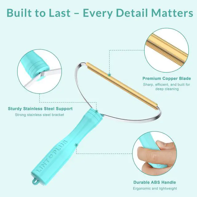 Alt view image 4 of 7 - Deep Cleaner Pro Pet Hair Remover-Special Cat Hair Remover Multi Fabric Edge and Carpet Rake Scraper by LINTPLUS-Dog Hair Remover for Rugs,Couch & Pet Towers-Easy to Every Hair!