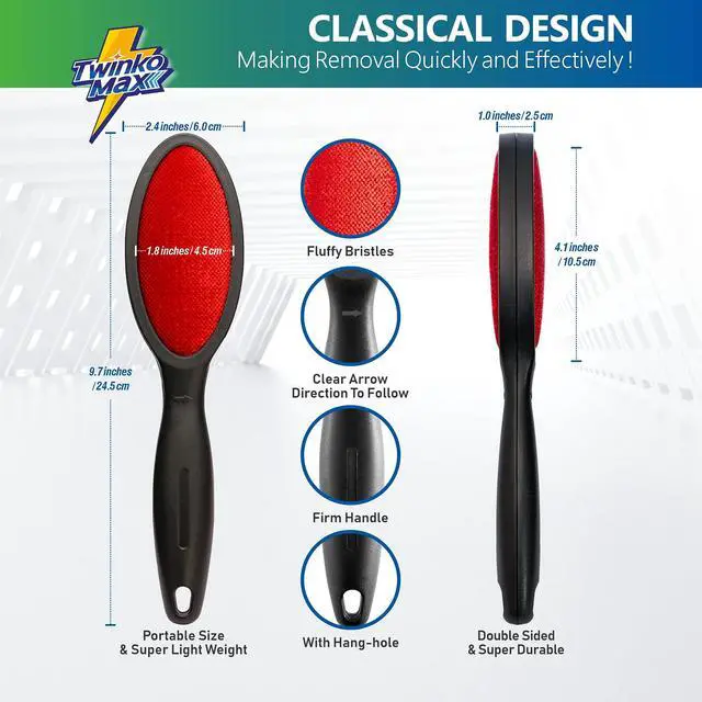Alt view image 2 of 6 - Twinko Max Lint Brush for Pet Hair, Reusable Lint Remover for Clothes