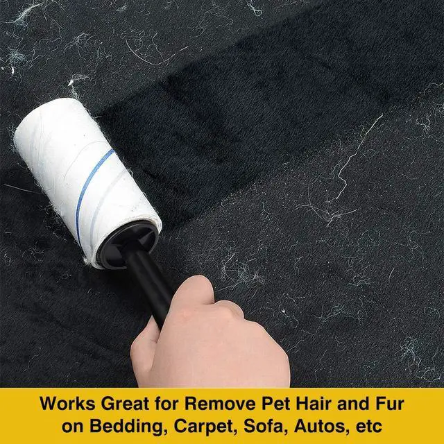 Alt view image 3 of 7 - TIANBO FIRST Extra Sticky Lint Rollers for Pet Hair Small Pet Hair Rollers Dog Cat Fuzz Clean Removal Rolls Easy Tear Sticky Lint Roller Removers for Clothes Couch Furniture, 450 Sheets Total, 5 Packs