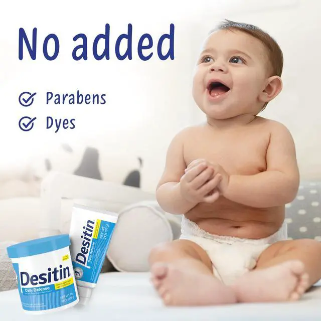 Alt view image 5 of 7 - Desitin Daily Defense Baby Diaper Rash Cream with Zinc Oxide to Treat, Relieve & Prevent diaper rash, Hypoallergenic, Dye-, Phthalate- & Paraben-Free, 4.8 oz