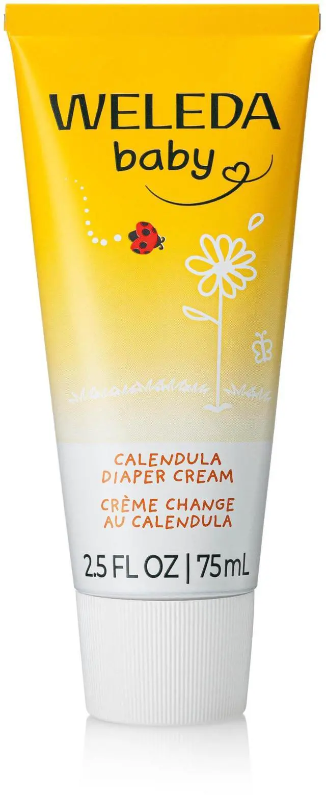 Main image of Weleda Baby Calendula Diaper Cream, 2.8 Fluid Ounce, Plant Rich Protection with Calendula, Chamomile, Sweet Almond Oil, Lanolin and Zinc Oxide