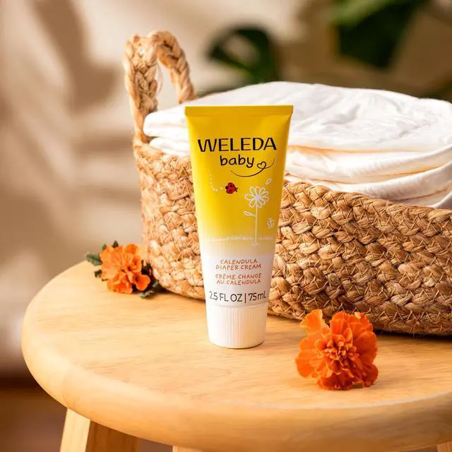Alt view image 6 of 7 - Weleda Baby Calendula Diaper Cream, 2.8 Fluid Ounce, Plant Rich Protection with Calendula, Chamomile, Sweet Almond Oil, Lanolin and Zinc Oxide