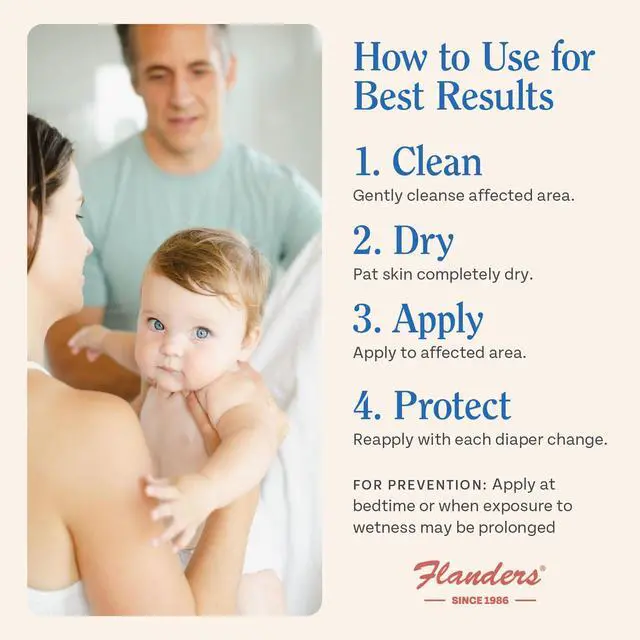 Alt view image 7 of 7 - Flanders Buttocks Ointment Zinc Oxide Diaper Rash Cream, 4oz Tube, Thick Barrier Paste for Baby & Adult Skin, Heat Rash, Chafing & Irritation Relief