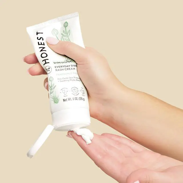 Alt view image 3 of 7 - The Honest Company Hypoallergenic Diaper Rash Cream, Moisturizing, Calming Zinc Oxide Ointment, NEA Recognized Cruelty-Free, 2.5 oz