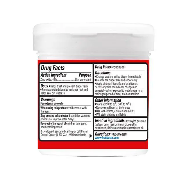 Alt view image 6 of 7 - Boudreauxs Butt Paste Max Strength Diaper Rash Cream for Baby, Ointment With Zinc Oxide, 14 oz Flip-Top Jar