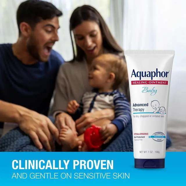 Alt view image 4 of 7 - Aquaphor Baby Healing Ointment Advanced Therapy Skin Protectant, Dry Skin and Diaper Rash Ointment, 7 Oz Tube