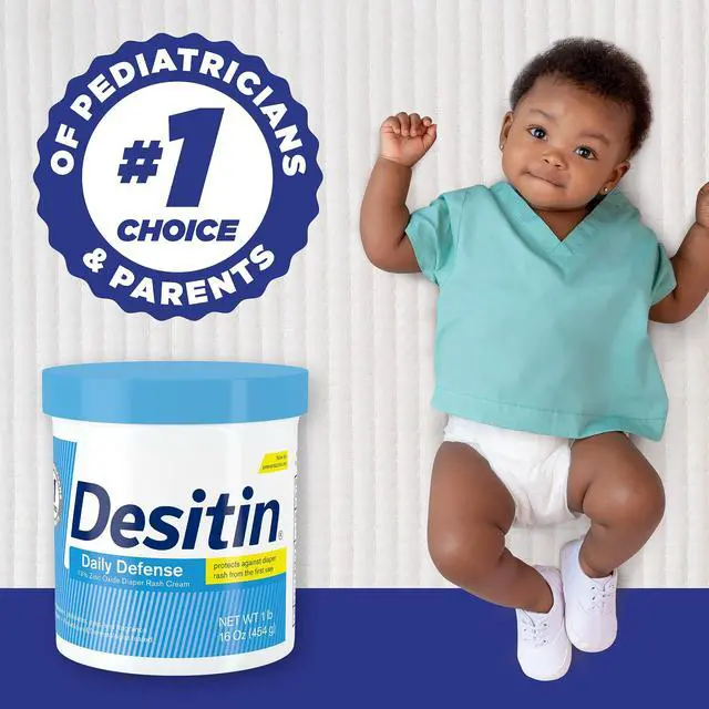 Alt view image 5 of 7 - Desitin Daily Defense Baby Diaper Rash Cream with 13% Zinc Oxide, Barrier Cream to Treat, Relieve & Prevent Diaper Rash, Hypoallergenic, Dye-, Phthalate- & Paraben-Free, 16 oz