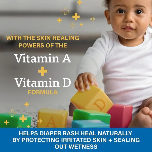Alt view image 2 of 6 - A+D Zinc Oxide Diaper Rash Treatment Cream, Dimethicone 1%, Zinc Oxide 10%, Easy Spreading Baby Rash Cream, 4 Ounce Tube (Packaging May Vary)