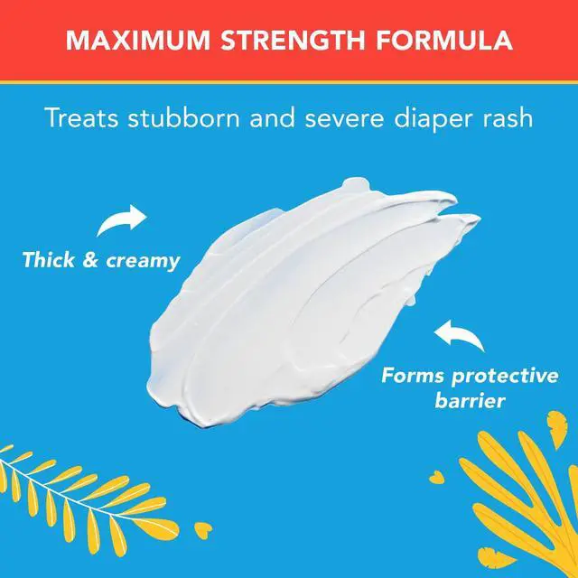 Alt view image 3 of 5 - Triple Paste 3X Max Diaper Rash Ointment for Baby, Maximum Strength with 40% Zinc Oxide Ointment for Serious Diaper Rash, 2 oz Tube