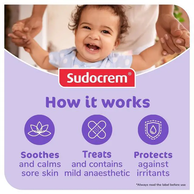Alt view image 3 of 7 - Sudocrem Diaper Rash Cream for Babies, Triple Action Zinc Oxide Baby Rash Cream, Soothing Skin Protectant for Diaper Care & Baby Skin, 14oz (400g)