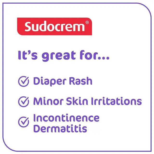 Alt view image 7 of 7 - Sudocrem Diaper Rash Cream for Babies, Triple Action Zinc Oxide Baby Rash Cream, Soothing Skin Protectant for Diaper Care & Baby Skin, 14oz (400g)