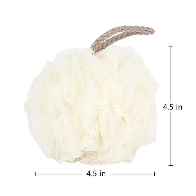 Alt view image 5 of 7 - Fu Store Loofah Sponge 60g Shower Loofahs 4 Colors Bath Sponges Mesh Balls for Body Scrubber Exfoliator Wash Back Scrubber Bathroom Men Women - 4 Pack Scrubbers Cleaning Bathing Accessories