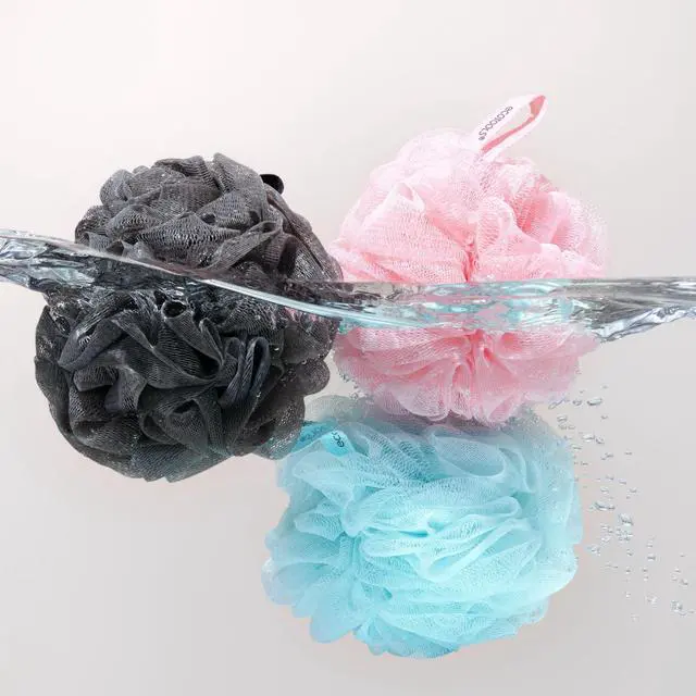 Alt view image 5 of 6 - EcoTools EcoPouf 3 Pack Bath Sponge Set, Soft Recycled Netting Shower Poufs for Gentle Exfoliating & Daily Body Cleansing, Rich Lather Loofah Sponges, Vegan & Cruelty-Free