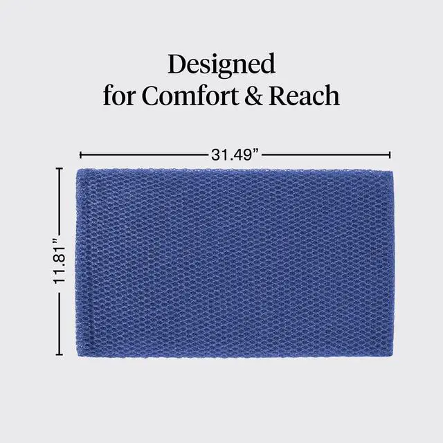 Alt view image 6 of 7 - Kitsch African Net Sponge Exfoliating Body Scrubber for Cleansing & Gentle Daily Exfoliation Stretchable Bath Sponge for Hard-to-Reach Areas, Long-Lasting Shower Essential - Ocean Blue, 3 Pcs