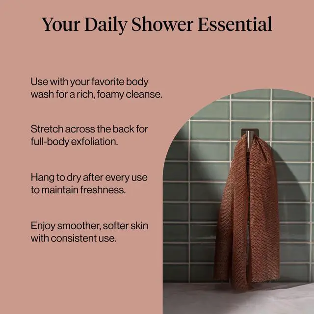Alt view image 5 of 7 - Kitsch African Net Sponge Exfoliating Body Scrubber for Cleansing & Gentle Daily Exfoliation Stretchable Bath Sponge for Hard-to-Reach Areas, Long-Lasting Shower Essential - Rosewood, 3 Pcs