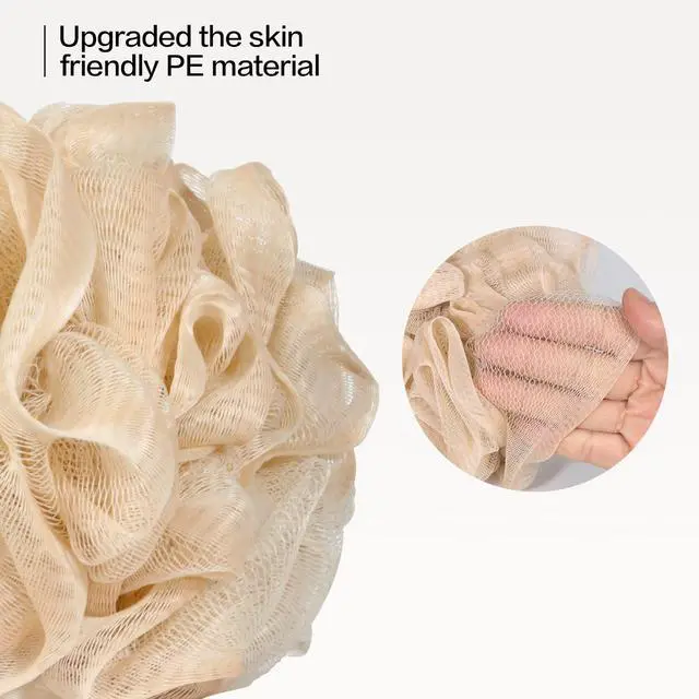 Alt view image 5 of 7 - Fishent Loofah Bath Sponge Shower Loofahs, 4 Pack 50g Soft Loofa Exfoliating Body Scrubber Mesh Shower Puff Pouf Ball Luffa for Men and Women(50g/pcs)