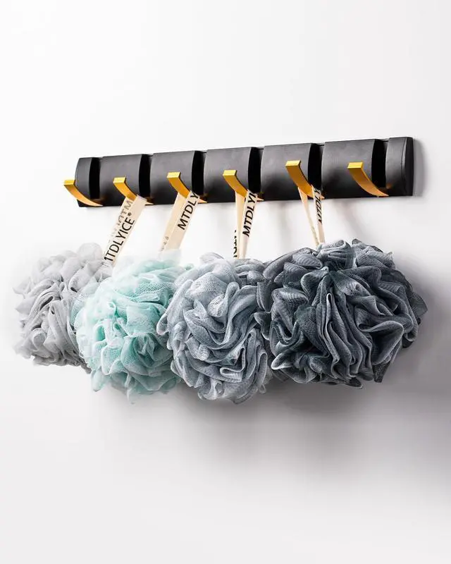 Alt view image 7 of 7 - MTDLYICE Loofah Sponge, XXL Large Loofah 100g 4 Pack, Bath Sponge Soft Mesh Shower Loofah for Men, Body Scrub, Shower Pouf Bath Accessories, for Body Wash, Soap (Blue Gray)
