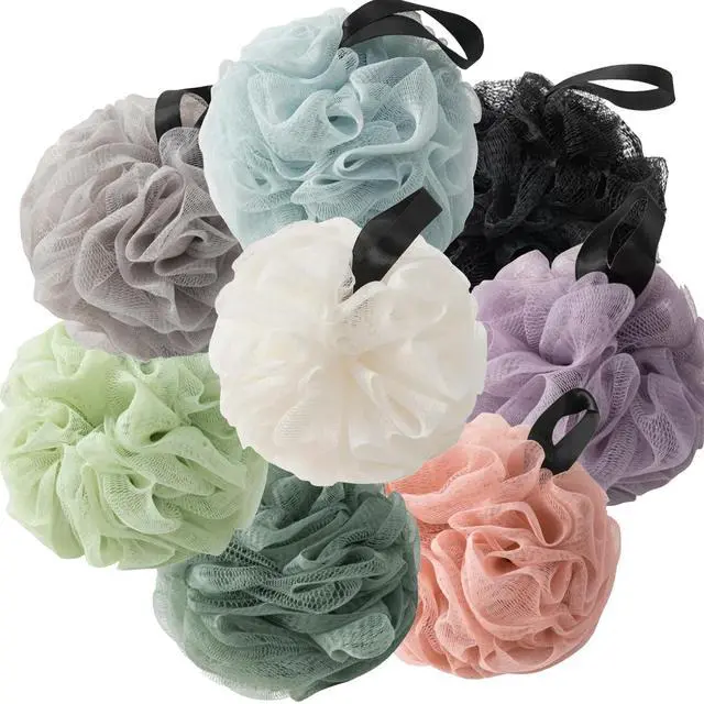 Alt view image 4 of 4 - Loofah Sponges for Shower,Exfoliating Cleaning Bath Loofa Body Scrubber Balls for Women Men Washing(1 pcs,White)