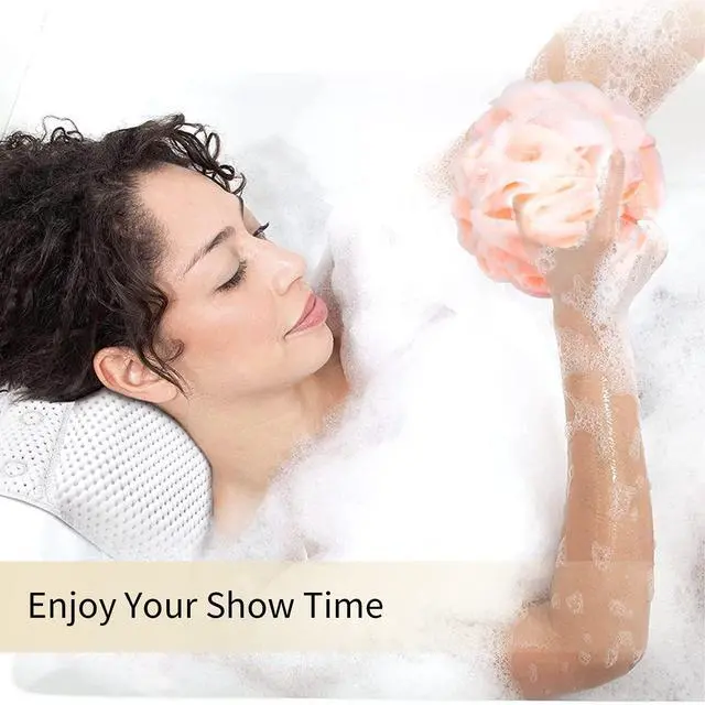 Alt view image 6 of 7 - FARMOGA Bath Loofah Sponge Body Scrubber Shower Sponge Exfoliating Mesh Pouf Shower Ball Bath Sponges for Women and Men Bathing Accessories (4Pack 50G Colorful)