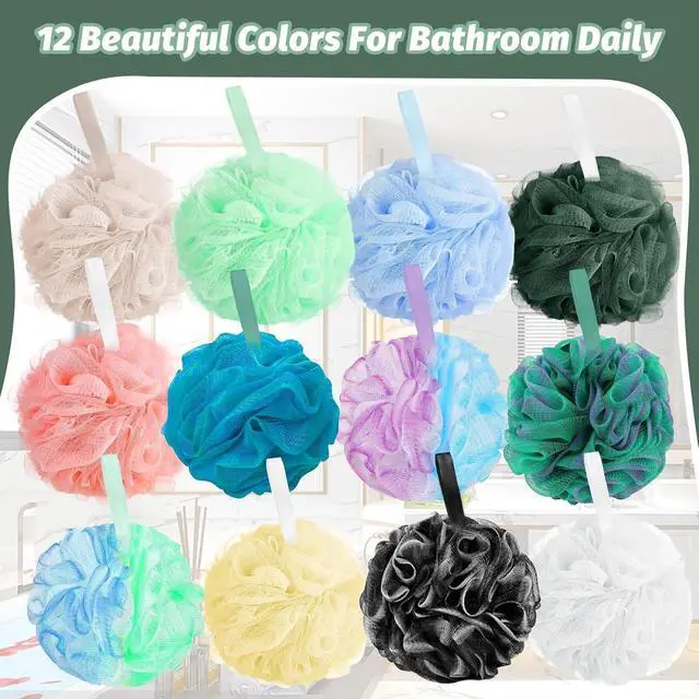 Alt view image 2 of 6 - Amazerbst loofah,6 Pack Shower loofah loofah Sponge,Bath Sponge Body Scrubber for Women and Men
