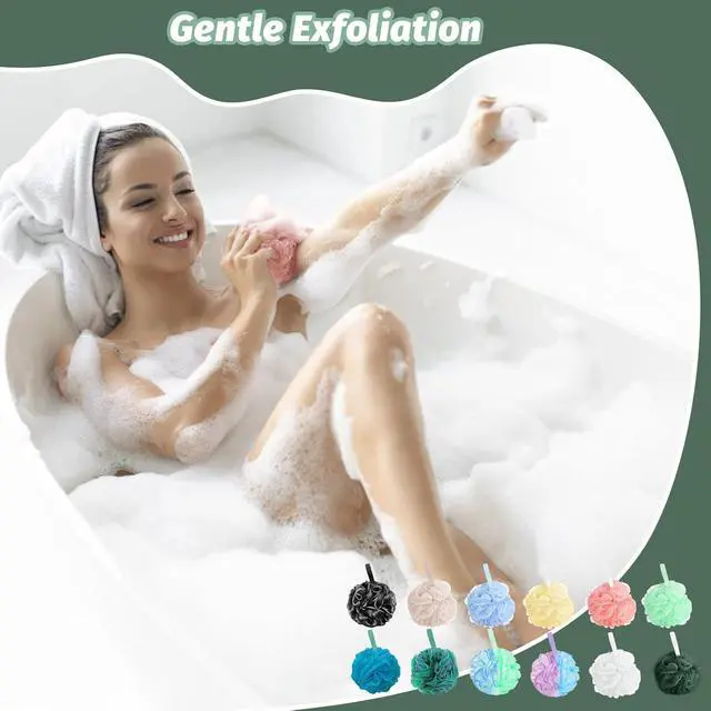 Alt view image 3 of 6 - Amazerbst loofah,6 Pack Shower loofah loofah Sponge,Bath Sponge Body Scrubber for Women and Men