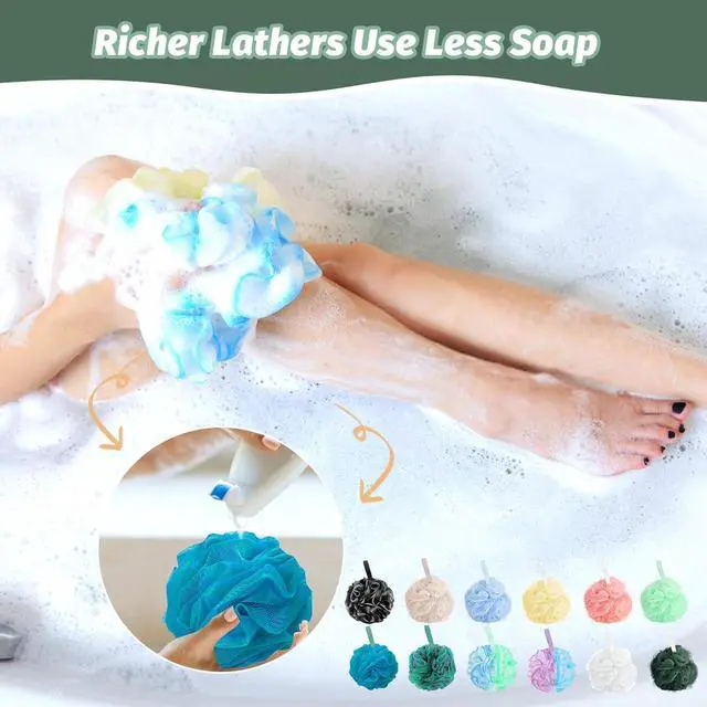 Alt view image 5 of 6 - Amazerbst loofah,6 Pack Shower loofah loofah Sponge,Bath Sponge Body Scrubber for Women and Men
